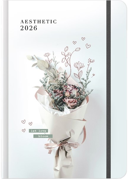 ΗΜΕΡΟΛΟΓΙΟ ADBOOK 26 AESTHETIC ΑΝΘΟΔΕΣΜΗ 17*25 ΕΒΔΟΜΑΔΙΑΙΟ ΜΕ ΛΑΣΤΙΧΟ