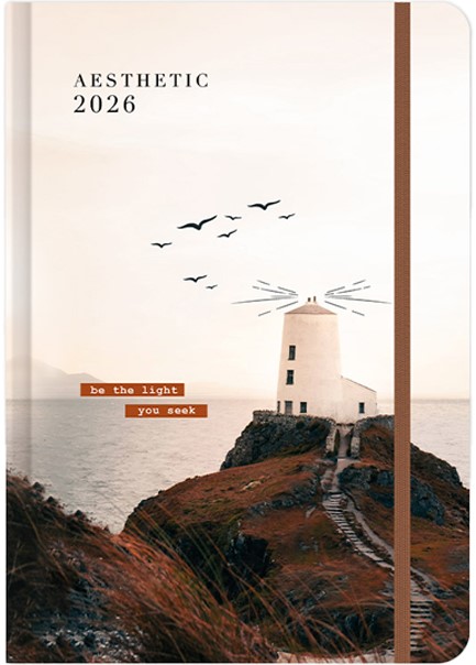 ΗΜΕΡΟΛΟΓΙΟ ADBOOK 26 AESTHETIC ΦΑΡΟΣ 17*25 ΕΒΔΟΜΑΔΙΑΙΟ ΜΕ ΛΑΣΤΙΧΟ