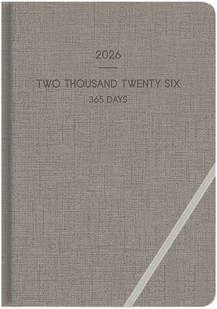 ΗΜΕΡΟΛΟΓΙΟ ADBOOK 26 LIEVE GREY 14*21 ΗΜΕΡΗΣΙΟ ΜΕ ΓΩΝΙΑΚΟ ΛΑΣΤΙΧΟ