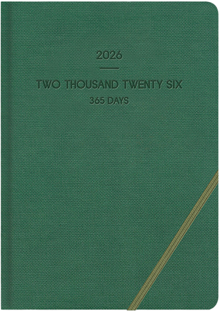 ΗΜΕΡΟΛΟΓΙΟ ADBOOK 26 LIEVE GREEN 14*21 ΗΜΕΡΗΣΙΟ ΜΕ ΓΩΝΙΑΚΟ ΛΑΣΤΙΧΟ