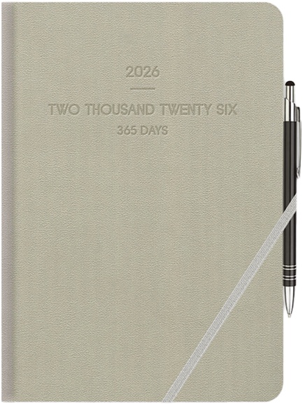 ΗΜΕΡΟΛΟΓΙΟ ADBOOK 26 LIEVE BEIGE 14*21 ΗΜΕΡΗΣΙΟ ΜΕ ΓΩΝΙΑΚΟ ΛΑΣΤΙΧΟ