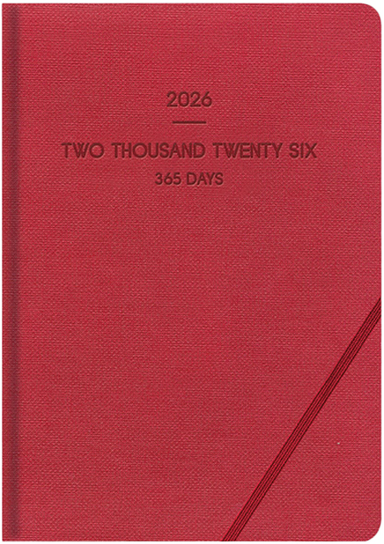 ΗΜΕΡΟΛΟΓΙΟ ADBOOK 26 LIEVE RED 14*21 ΗΜΕΡΗΣΙΟ ΜΕ ΓΩΝΙΑΚΟ ΛΑΣΤΙΧΟ