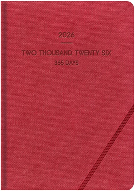 ΗΜΕΡΟΛΟΓΙΟ ADBOOK 26 LIEVE RED 14*21 ΗΜΕΡΗΣΙΟ ΜΕ ΓΩΝΙΑΚΟ ΛΑΣΤΙΧΟ