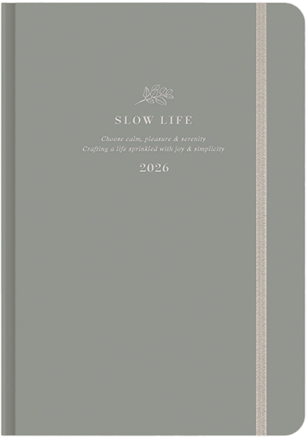 ΗΜΕΡΟΛΟΓΙΟ ADBOOK 26 SLOW LIFE-GREY 17*25 ΗΜΕΡΗΣΙΟ ΜΕ ΛΑΣΤΙΧΟ