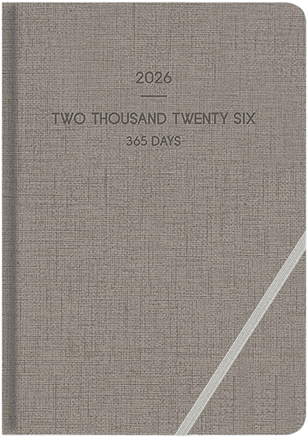 ΗΜΕΡΟΛΟΓΙΟ ADBOOK 26 LIEVE GREY 17*25 ΗΜΕΡΗΣΙΟ ΜΕ ΓΩΝΙΑΚΟ ΛΑΣΤΙΧΟ