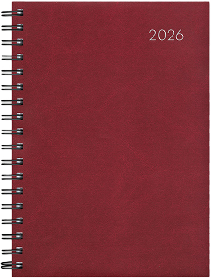 ΗΜΕΡΟΛΟΓΙΟ ADBOOK 26 SIMPLE SPIRAL BORDEAUX 17*25 ΗΜΕΡΗΣΙΟ
