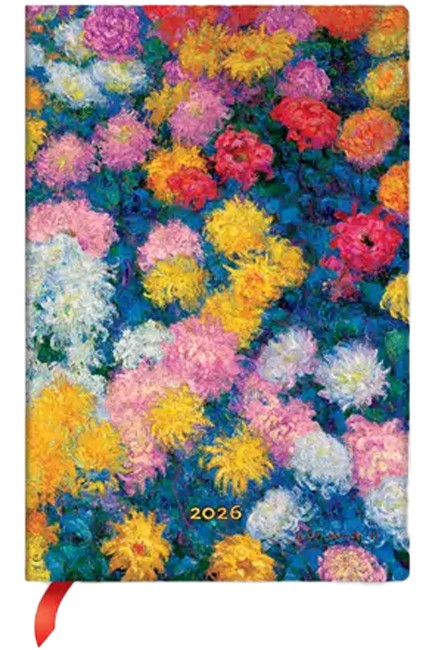 ΗΜΕΡ.PAPERBLANKS 26 MONET'S CHRYSANTHEMUMS 10*14 ΑΤΖΕΝΤΑ ΕΒΔΟΜΑΔΙΑΙΑ MINI
