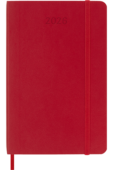 ΗΜΕΡΟΛΟΓΙΟ MOLESKINE 26 SOFT SCARLET RED 09*14 ΗΜΕΡΗΣΙΑ ΑΤΖΕΝΤΑ POCKET