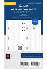 ΗΜΕΡΟΛΟΓΙΟ FILOFAX 26 PRS ΕΒΔΟΜΑΔΑ ΣΕ 2 ΣΕΛΙΔΕΣ ΑΓΓΛΙΚΟ ΟΡΙΖΟΝΤΙΟ
