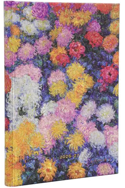 ΗΜΕΡΟΛΟΓΙΟ PAPERBLANKS 26-27 ΑΚΑΔΗΜΑΙΚΟ MONET'S CHRYSANTHEMUMS 13*18 ΕΒΔΟΜΑΔΙΑΙΟ MIDI