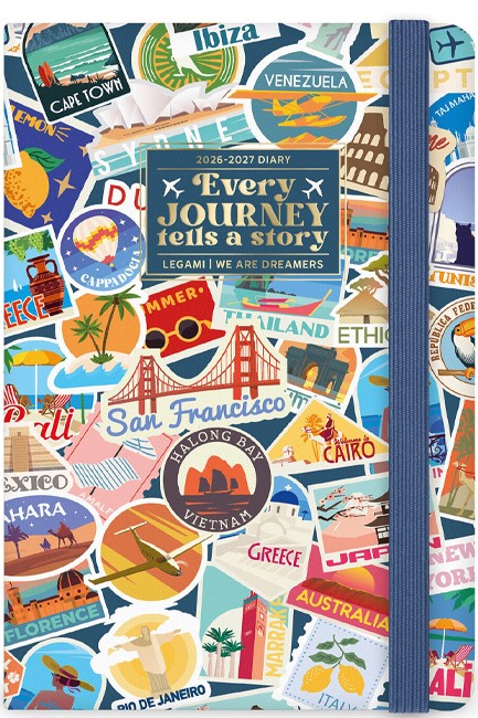 ΗΜΕΡΟΛΟΓΙΟ LEGAMI 26-27 ΑΚΑΔΗΜΑΙΚΟ PHOTO TRAVEL STICKERS 12*18 ΕΒΔΟΜΑΔΙΑΙΟ AG2716060 MEDIUM ΜΕ NOTEBOOK