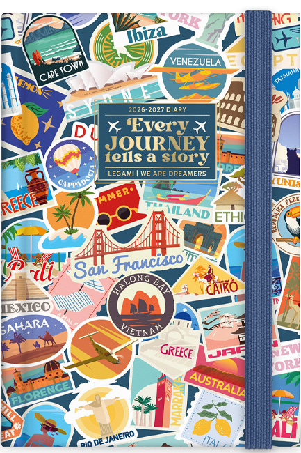 ΗΜΕΡΟΛΟΓΙΟ LEGAMI 26-27 ΑΚΑΔΗΜΑΙΚΟ PHOTO TRAVEL STICKERS 12*18 ΗΜΕΡΗΣΙΟ AG2716042 MEDIUM