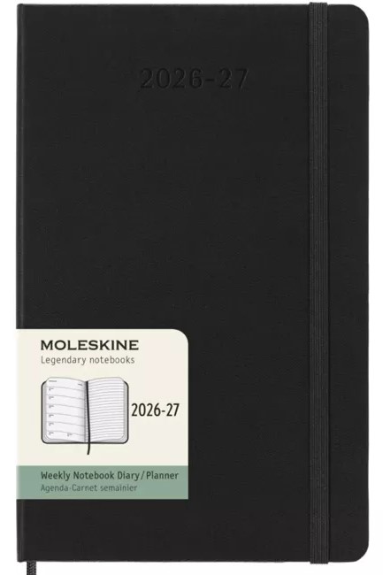ΗΜΕΡ.MOLESKINE 26-27 ΑΚΑΔΗΜΑΙΚΟ HARD BLACK 13*21 ΕΒΔΟΜΑΔΙΑΙΟ LARGE