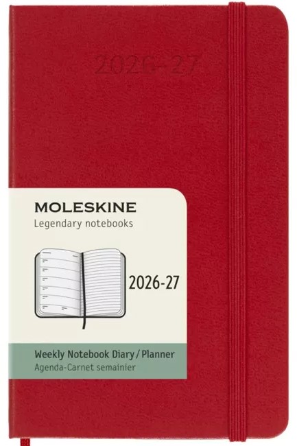 ΗΜΕΡ.MOLESKINE 26-27 ΑΚΑΔΗΜΑΙΚΟ HARD SCARLET RED 13*21 ΕΒΔΟΜΑΔΙΑΙΟ LARGE