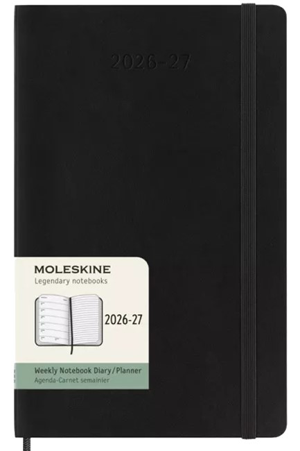 ΗΜΕΡ.MOLESKINE 26-27 ΑΚΑΔΗΜΑΙΚΟ SOFT BLACK 13*21 ΕΒΔΟΜΑΔΙΑΙΟ LARGE
