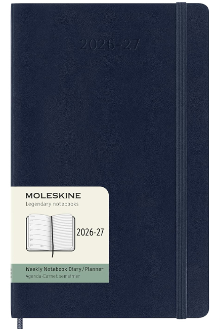 ΗΜΕΡ.MOLESKINE 26-27 ΑΚΑΔΗΜΑΙΚΟ SOFT SAPPHIRE BLUE 13*21 ΕΒΔΟΜΑΔΙΑΙΟ LARGE