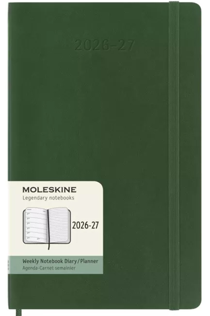 ΗΜΕΡΟΛΟΓΙΟ MOLESKINE 26-27 ΑΚΑΔΗΜΑΙΚΟ SOFT MYRTLE GREEN 13*21 ΕΒΔΟΜΑΔΙΑΙΟ LARGE