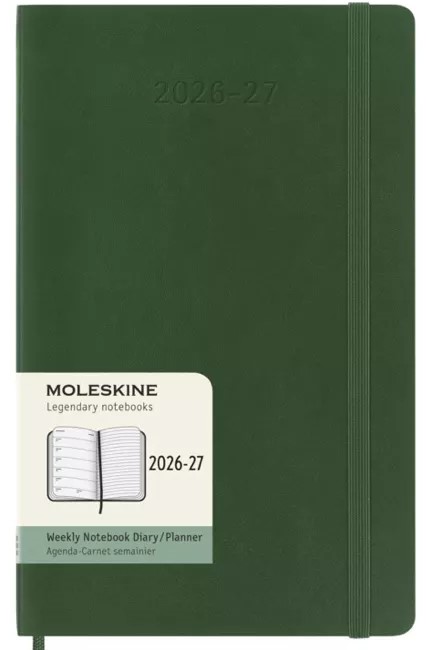 ΗΜΕΡΟΛΟΓΙΟ MOLESKINE 26-27 ΑΚΑΔΗΜΑΙΚΟ SOFT MYRTLE GREEN 13*21 ΕΒΔΟΜΑΔΙΑΙΟ LARGE