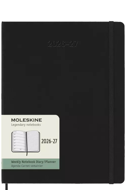 ΗΜΕΡ.MOLESKINE 26-27 ΑΚΑΔΗΜΑΙΚΟ HARD BLACK 19*25 ΕΒΔΟΜΑΔΙΑΙΟ EXTRA LARGE
