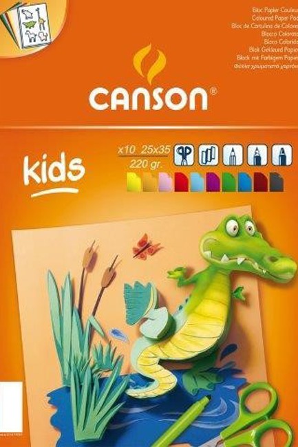 ΜΠΛΟΚ ΚΟΛΑΖ 25*35 10Φ.220γρ.CANSON KIDS