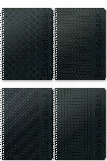 ΤΕΤΡΑΔΙΟ ΣΠΙΡΑΛ 20*30 4ΘΕΜ.120Φ.BLACK ON BLACK