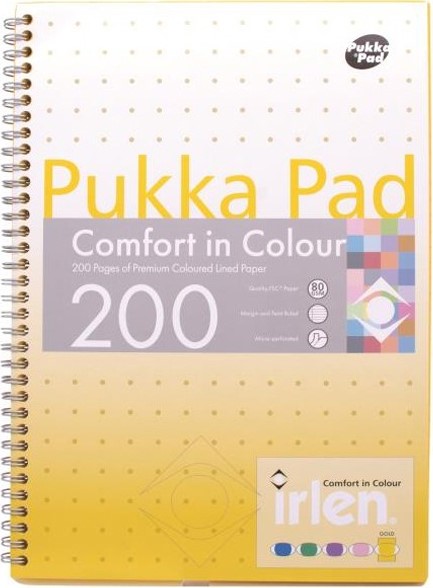 ΤΕΤΡΑΔΙΟ ΣΠΙΡΑΛ 20*30 100Φ.PUKKA IRLEN YELLOW GOLD
