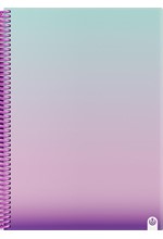 ΤΕΤΡΑΔΙΟ ΣΠΙΡΑΛ CARCHIVO UNITED 21*30 ΡΙΓΕ 80φ.ΒΙΟΛΕΤΙ