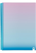 ΤΕΤΡΑΔΙΟ ΣΠΙΡΑΛ CARCHIVO UNITED 15*21 ΡΙΓΕ 80φ.ΜΠΛΕ