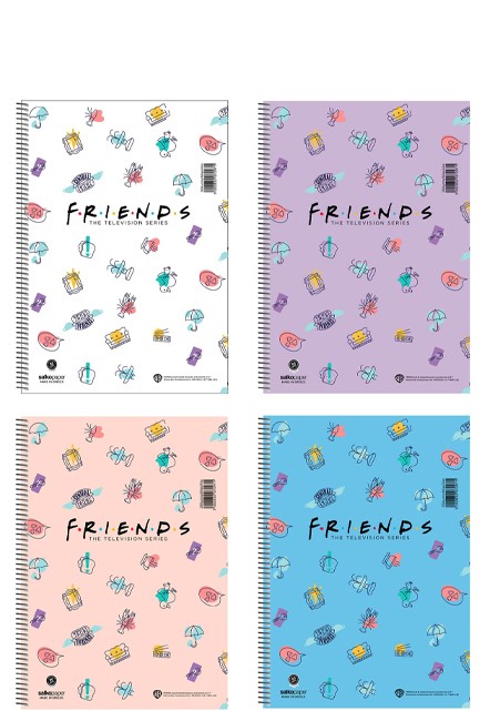 ΤΕΤΡΑΔΙΟ ΣΠΙΡΑΛ 20*30 3ΘΕΜ.90Φ.FRIENDS