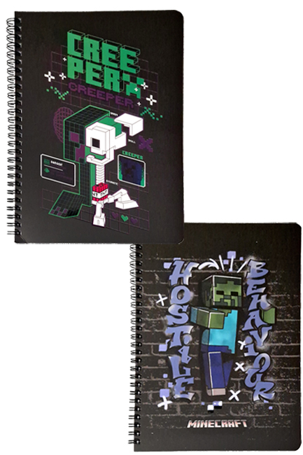 ΤΕΤΡΑΔΙΟ FANCY ΣΠΙΡΑΛ 17*25 2ΘEM.MINECRAFT 25802