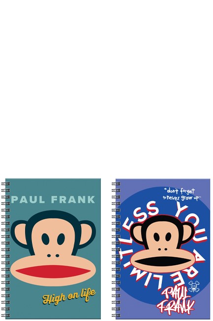 ΤΕΤΡΑΔΙΟ FANCY ΣΠΙΡΑΛ 17*25 2ΘΕΜ.70Φ.BACK ME UP PAUL FRANK 376-00402