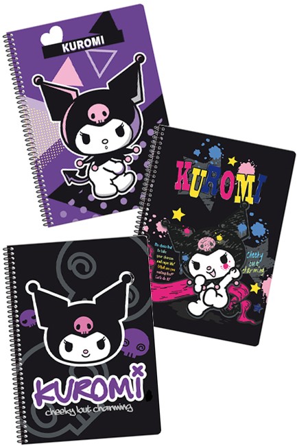 ΤΕΤΡΑΔΙΟ FANCY ΣΠΙΡΑΛ 17*25 2ΘΕΜ.SANRIO KUROMI 26202