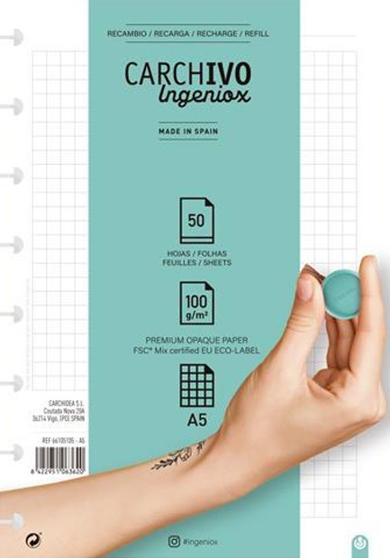 ΑΝΤΑΛΛΑΚΤΙΚΑ ΦΥΛΛΑ ΚΡΙΚ 15*21 ΚΑΡΕ 50Φ.CARCHIVO INGENIOX