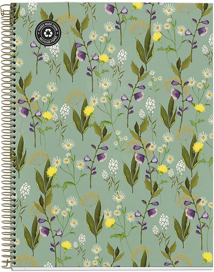 ΤΕΤΡΑΔΙΟ FANCY ΣΠΙΡΑΛ 21*30cm.ΡΙΓΕ 100Φ.MIQUELRIUS GREEN GARDEN A4 MR48233