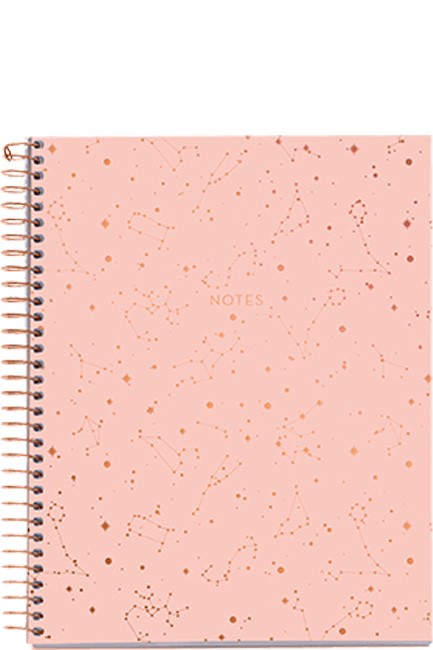 ΤΕΤΡΑΔΙΟ FANCY ΣΠΙΡΑΛ 15*21cm.ΡΙΓΕ 100Φ.MIQUELRIUS CONSTELASSION ROSE GREY A5 MR48467