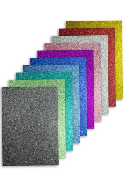 ΜΠΛΟΚ ΧΑΡΤΟΝΙ GLITTER 25*35cm.10Φ.10 ΧΡΩΜΑΤΑ