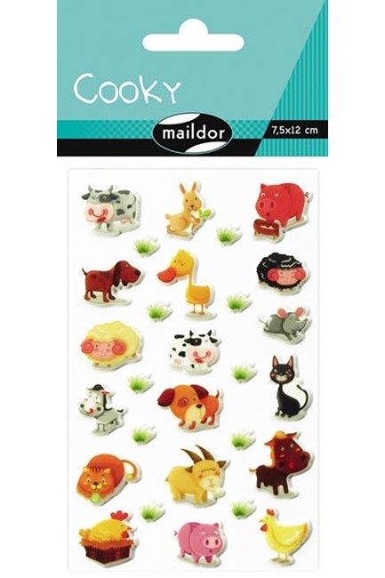 STICKERS COOKY 7,5*12CM.ΖΩΑ ΤΟΥ ΔΑΣΟΥΣ