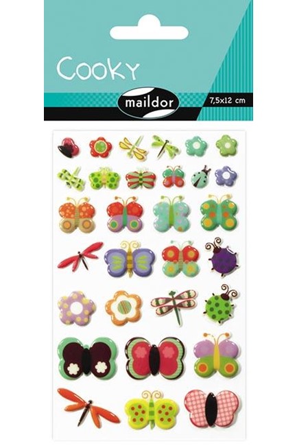 STICKERS COOKY 7,5*12CM.ΛΙΒΕΛΟΥΛΕΣ ΚΑΙ ΠΕΤΑΛΟΥΔΕΣ