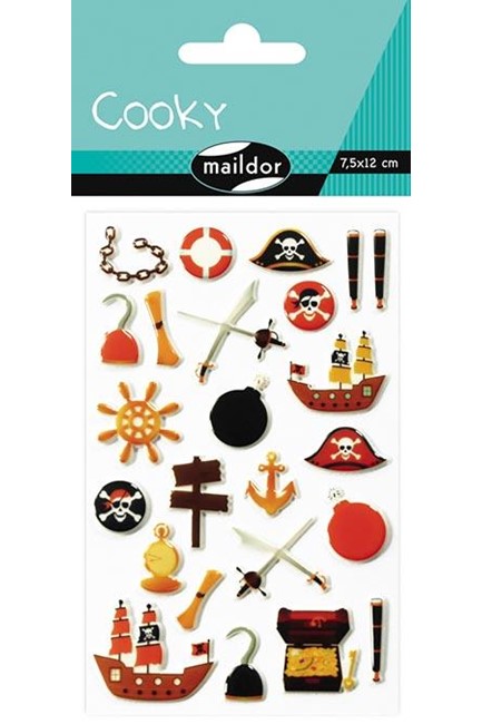 STICKERS COOKY 7,5*12CM.ΠΕΙΡΑΤΕΣ
