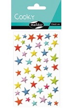 STICKERS COOKY 7,5*12CM.ΑΣΤΕΡΙΑ ΠΟΛΥΧΡΩΜΑ