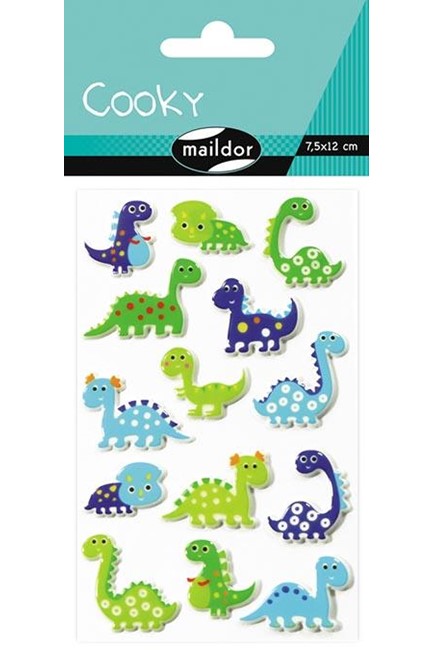 STICKERS COOKY 7,5*12CM ΔΕΙΝΟΣΑΥΡΟΙ