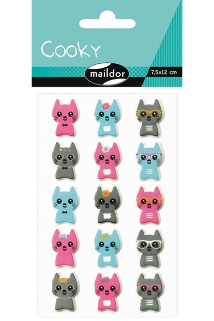 STICKERS COOKY 7,5*12CM. ΓΑΤΑΚΙΑ