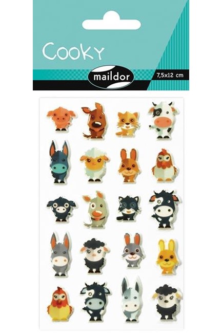 STICKERS COOKY 7,5*12CM.ΖΩΑΚΙΑ Φ