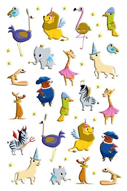 STICKERS PUFFY 10,5*16ΕΚ.ZOO PARTY 1 ΦΥΛΛΟ