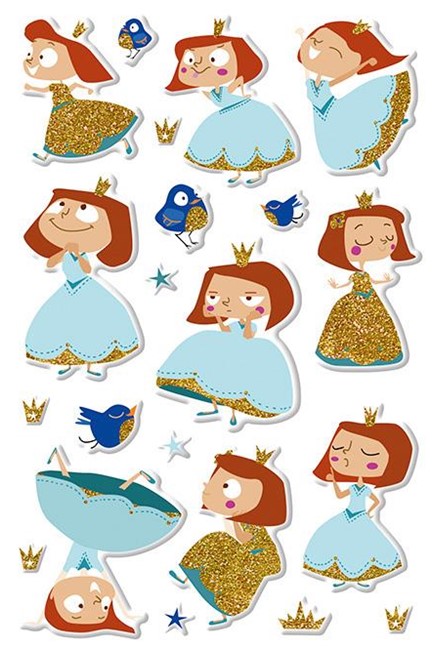 STICKERS PUFFY 10,5*16ΕΚ.PRINCESS 1 ΦΥΛΛΟ