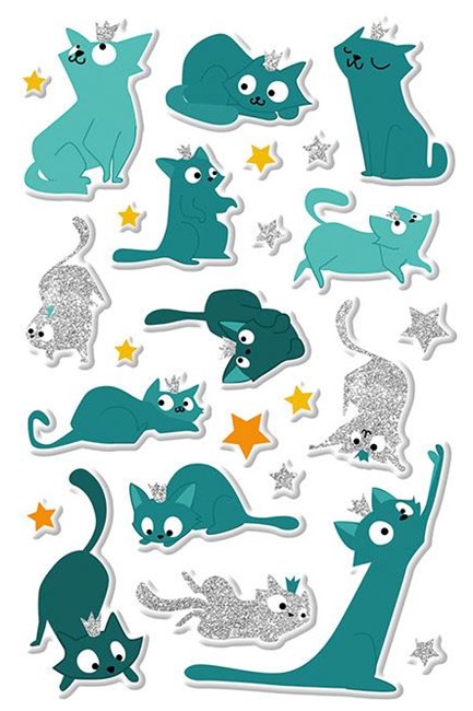 STICKERS PUFFY 10,5*16ΕΚ.ΓΑΤΟΥΛΕΣ 1 ΦΥΛΛΟ