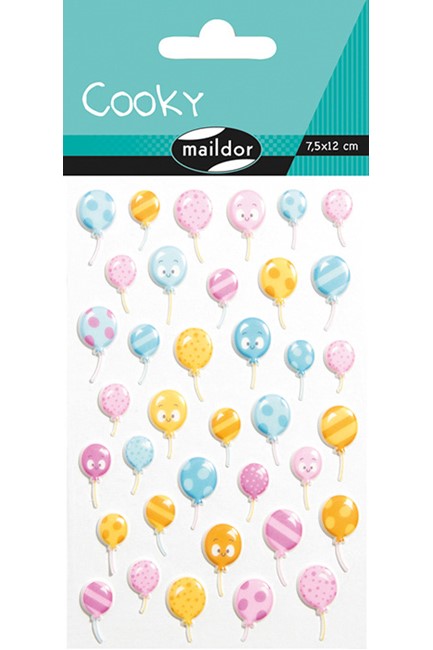STICKERS COOKY 7,5*12CM.ΜΠΑΛΟΝΙΑ