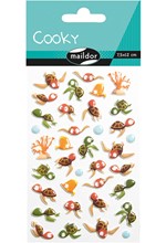 STICKERS COOKY 7,5*12CM.ΘΑΛΑΣΣΙΕΣ ΧΕΛΩΝΕΣ