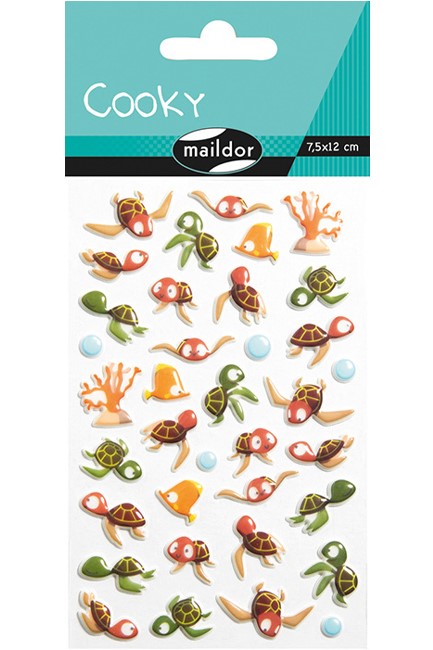 STICKERS COOKY 7,5*12CM.ΘΑΛΑΣΣΙΕΣ ΧΕΛΩΝΕΣ