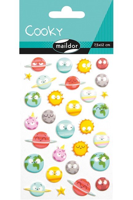 STICKERS COOKY 7,5*12CM.ΠΛΑΝΗΤΕΣ